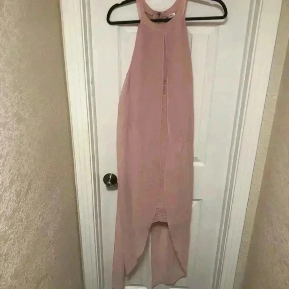 🌸VENUS Chiffon Overlay Bandage Bodycon Pink Dress Sleeveless Sexy Slimming🌸 - Picture 7 of 16